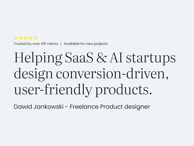 Cover image for Product Design - Freelance