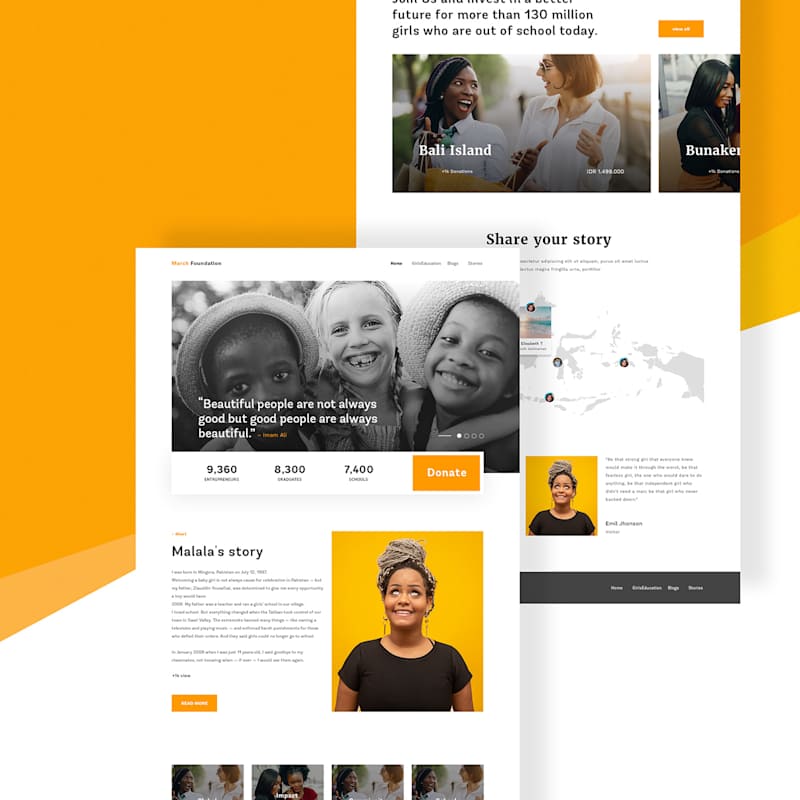 Cover image for March Foundation Website UI on Behance