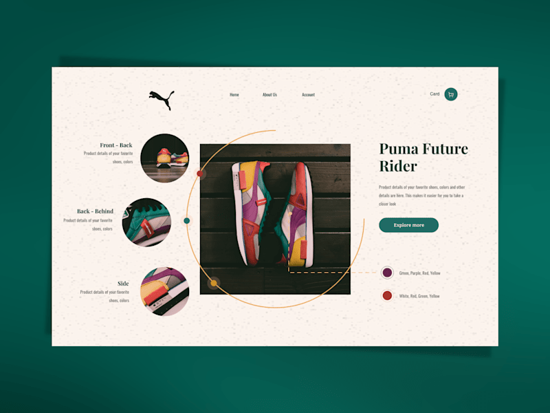 Cover image for Puma Future Rider – Vibrant Hero Header Design for E-commerce