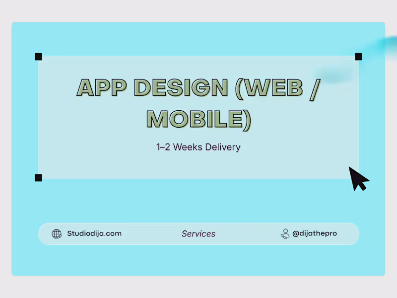 Cover image for Application Design (Web / Mobile)