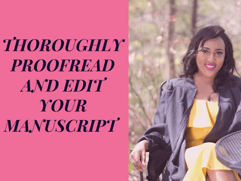 Cover image for I will proofread and copy-edit your romance manuscript.