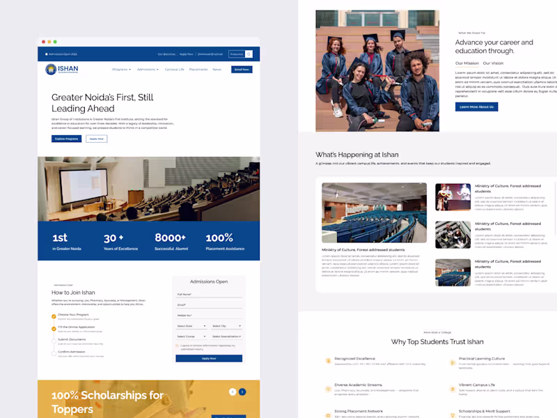 Cover image for Educational Institution Website Redesign