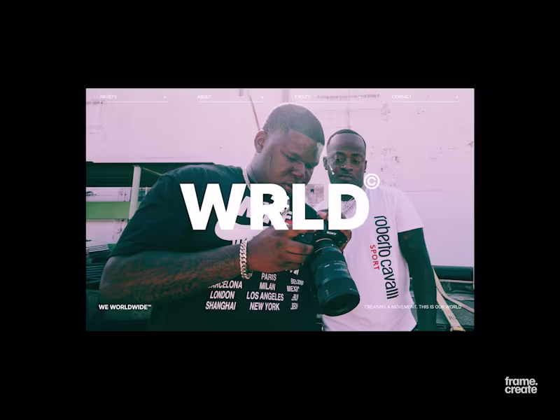 Cover image for WRLD - Music Agency Template