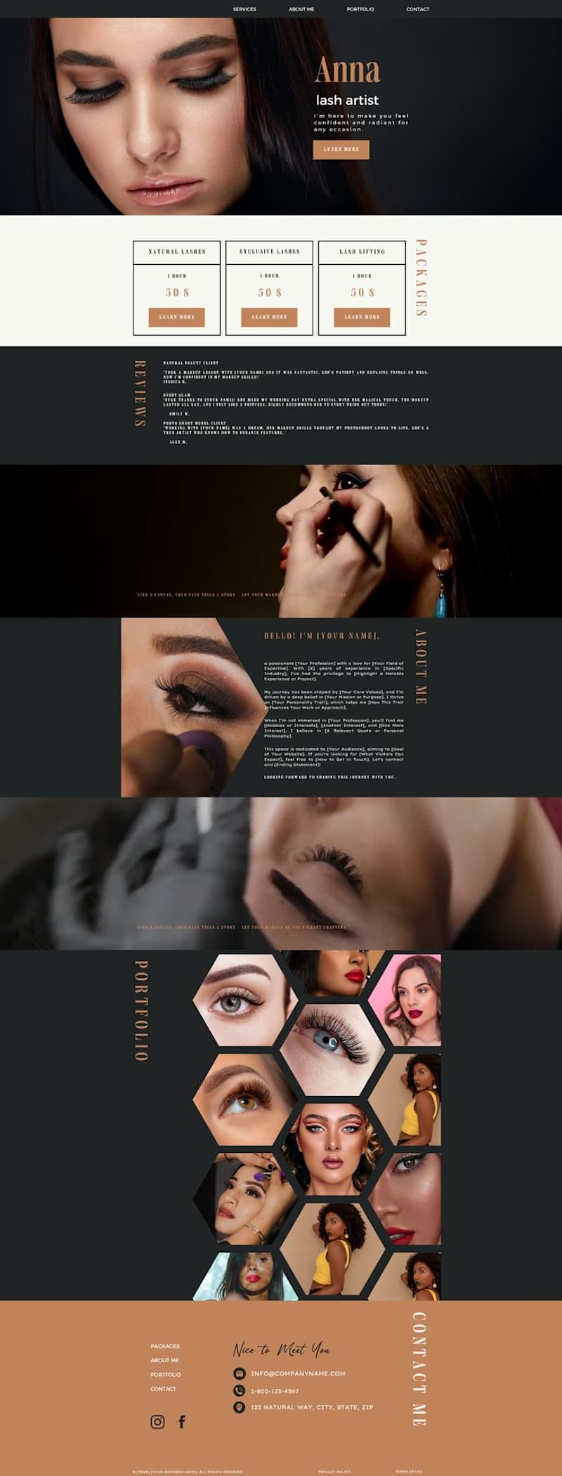 Cover image for Lash Artist Website | Makeup Artist Website Template