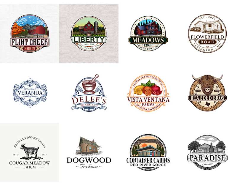 Cover image for Vintage Hand Drawn Emblem Collection Vol.1 :: Behance