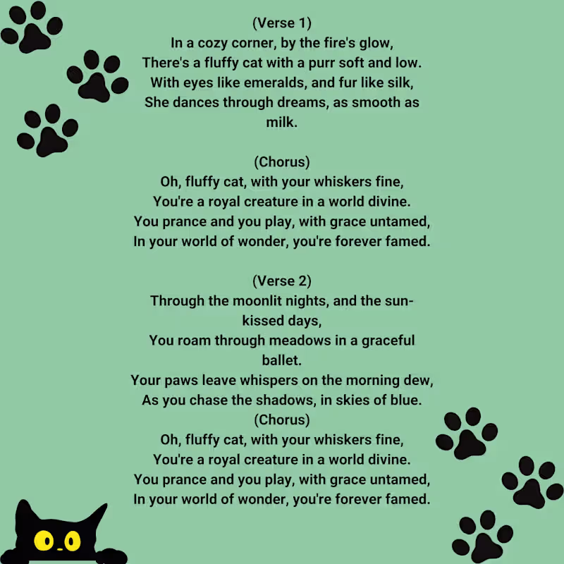 Cover image for The Fluffy Cat- Lyrics