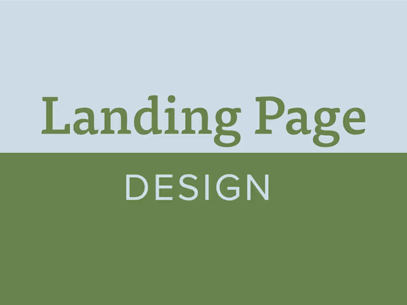 Cover image for Landing Page Design