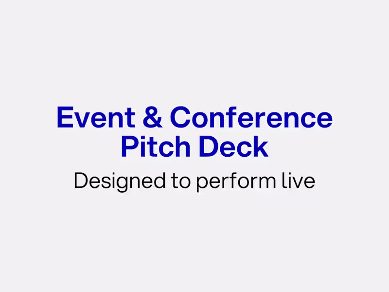 Cover image for Event & Conference Pitch Decks