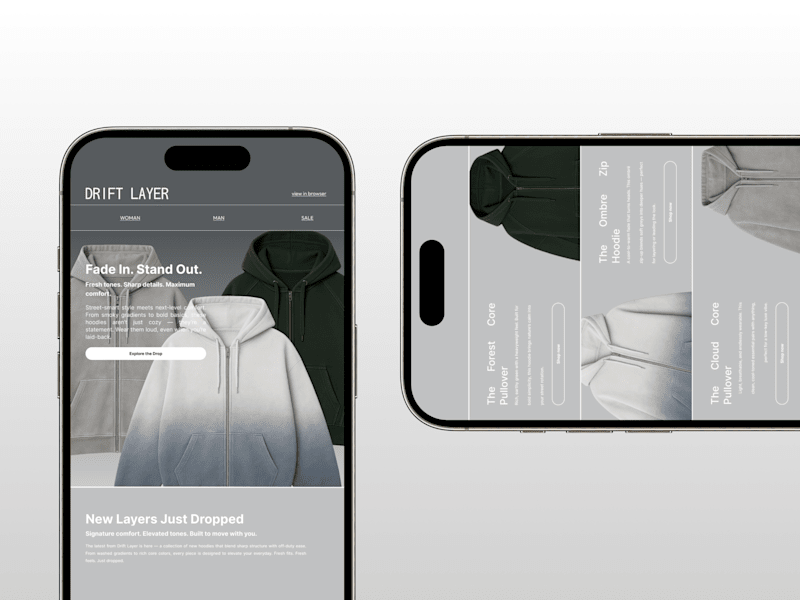 Cover image for DRIFT LAYER | Email Newsletter Design| KLAVIYO