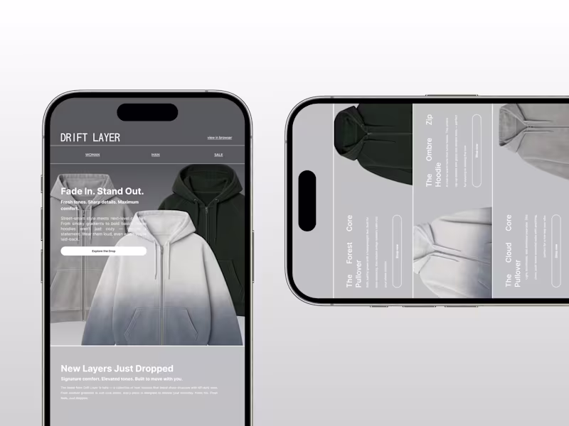Cover image for DRIFT LAYER | Email Newsletter Design| KLAVIYO