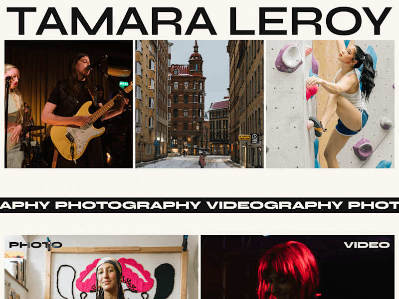 Cover image for Tamara Leroy  - Porfolio Showcase