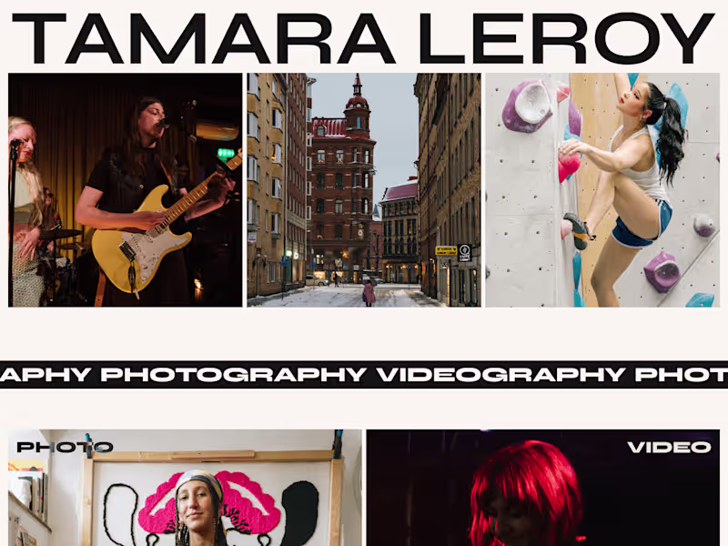 Cover image for Tamara Leroy  - Porfolio Showcase