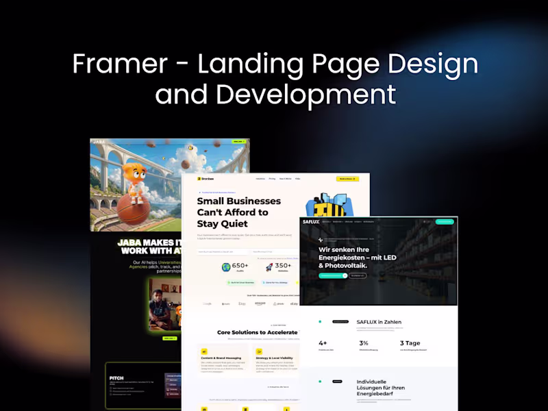 Cover image for Framer - Landing Page Design and Development