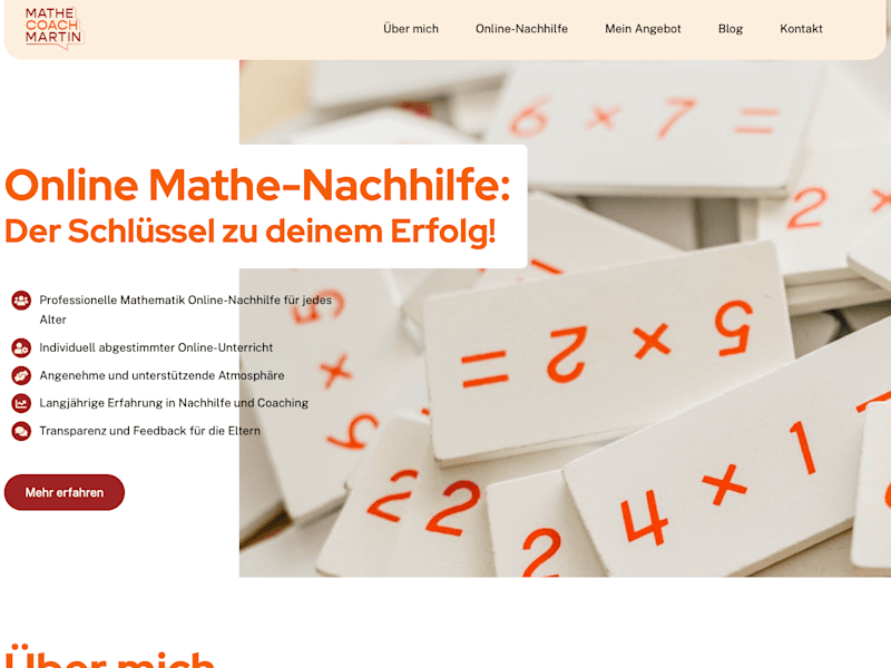 Cover image for Math coach Martin personal website