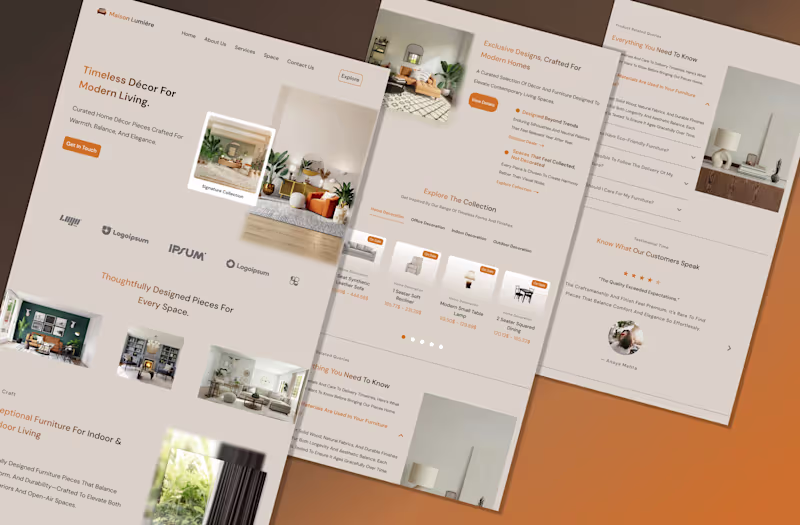 Cover image for Maison Lumière E-commerce Interface Design