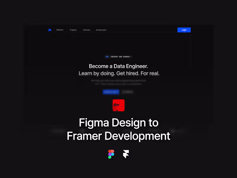 Cover image for Figma Design to Framer Development