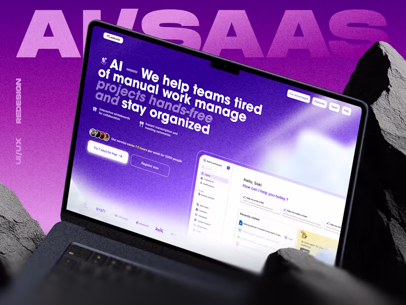 Cover image for Ai Laskade® - SaaS redesign website UI/UX platform