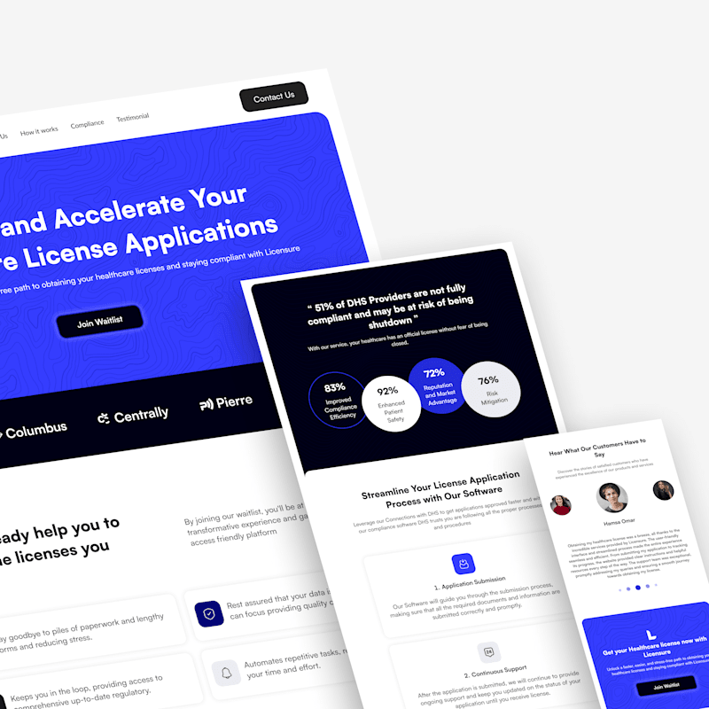 Cover image for Licensure - SaaS Responsive Landing Page