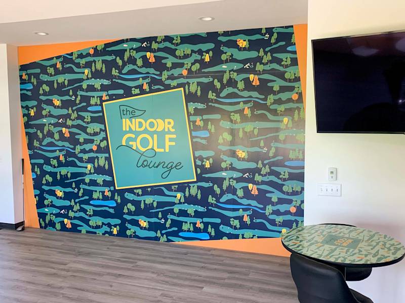 Cover image for The Indoor Golf Lounge Experiential Graphics Project
