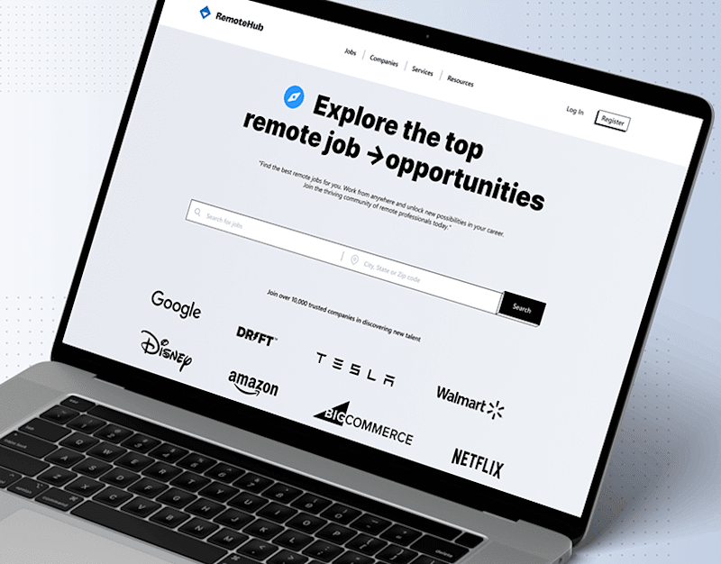 Cover image for Remote jobs Website design | landing page| home page UI |