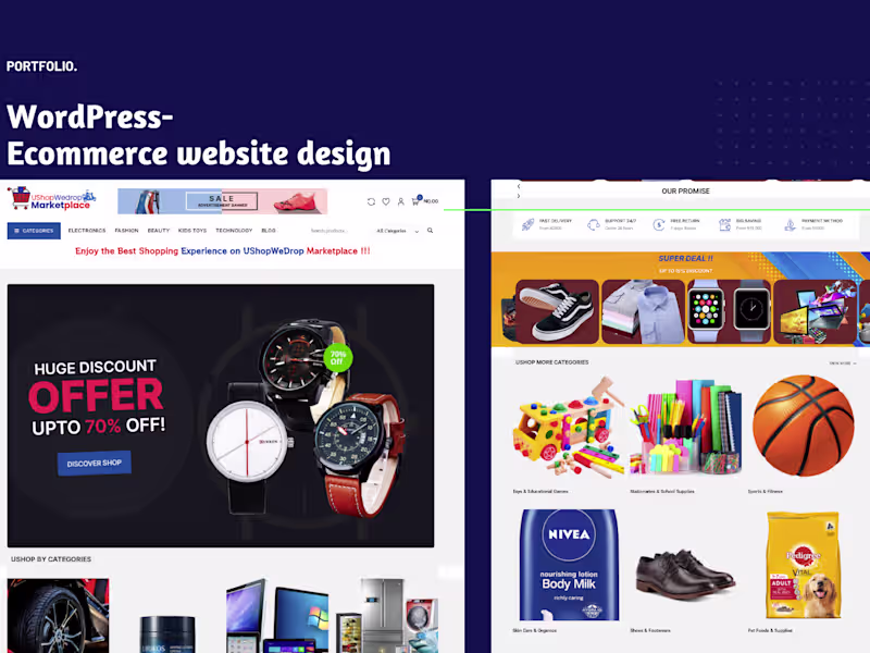 Cover image for Designed and developed WooCommerce-powered WordPress