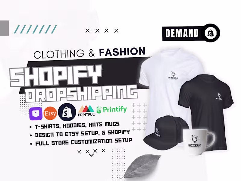 Cover image for I will brand fashion clothing shopify store for you