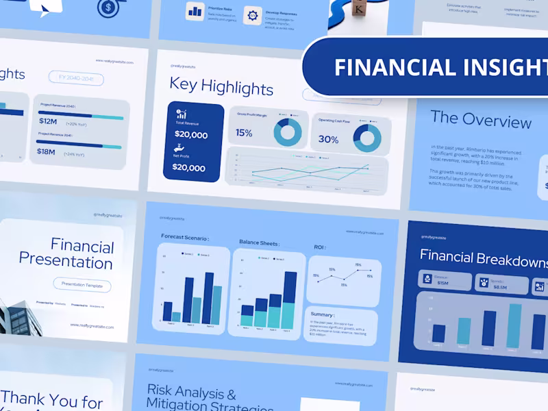 Cover image for I will design a professional and stunning business pitch deck.