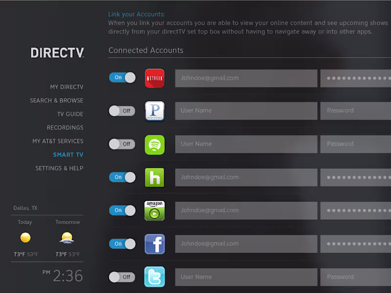 Cover image for UI Design for DirectTV