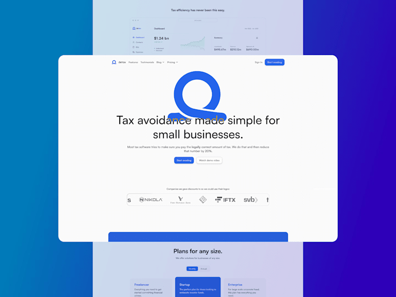 Cover image for SaaS Marketing Page – Advanced Framer Build (Detax)
