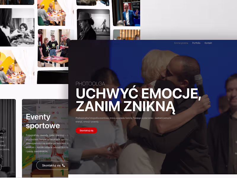 Cover image for Modern website for an event photographer