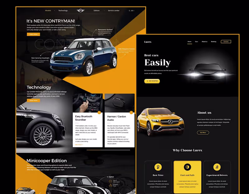 Cover image for Car detailing and Car sales website