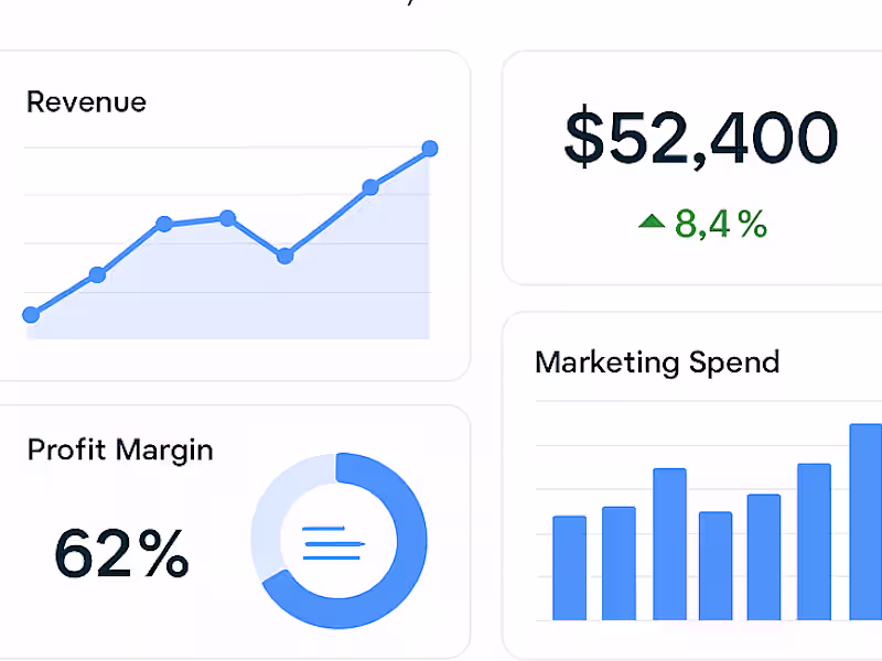 Cover image for 1-Page Dashboard:Clean & Actionable Insights
