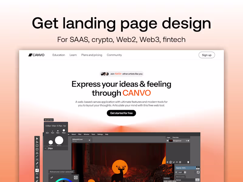 Cover image for Website Design (Landing page)
