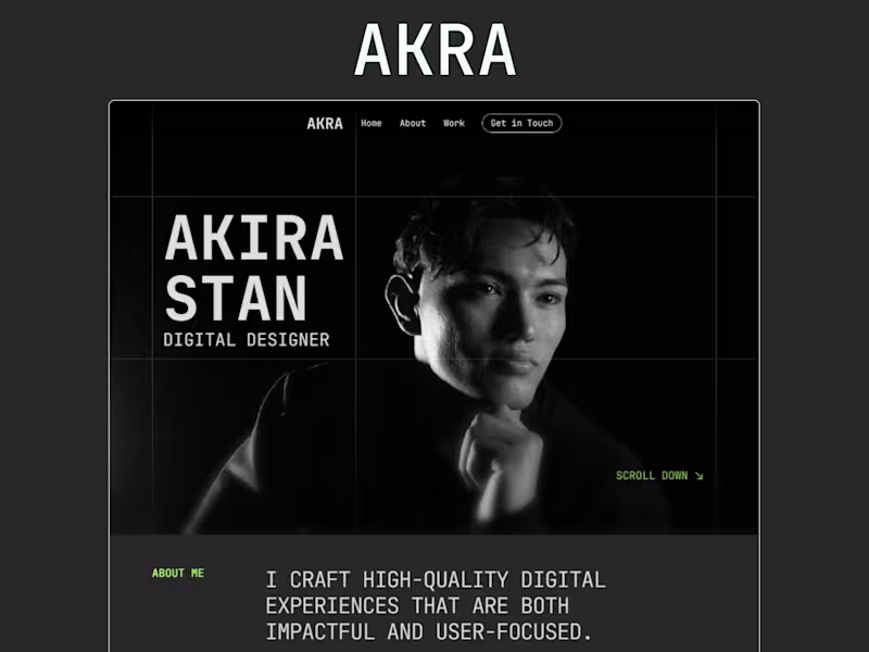 Cover image for AKRA - Framer Portfolio Template