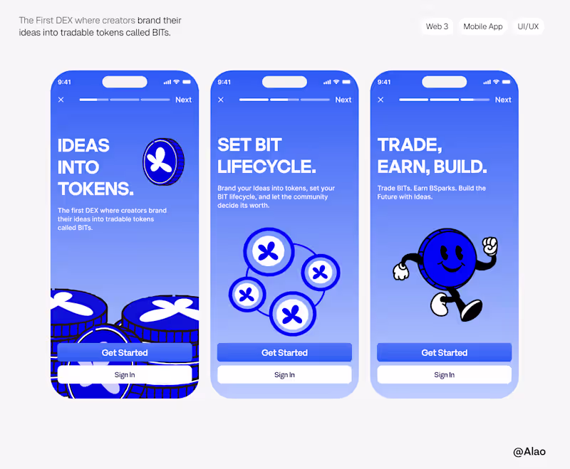 Cover image for Onboarding screens for brandex