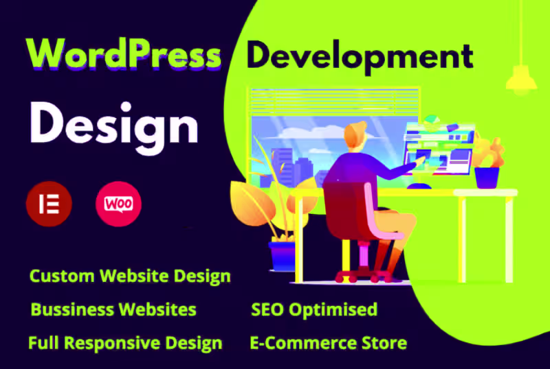 Cover image for I will design a construction website, hvac wordpress handyman w…