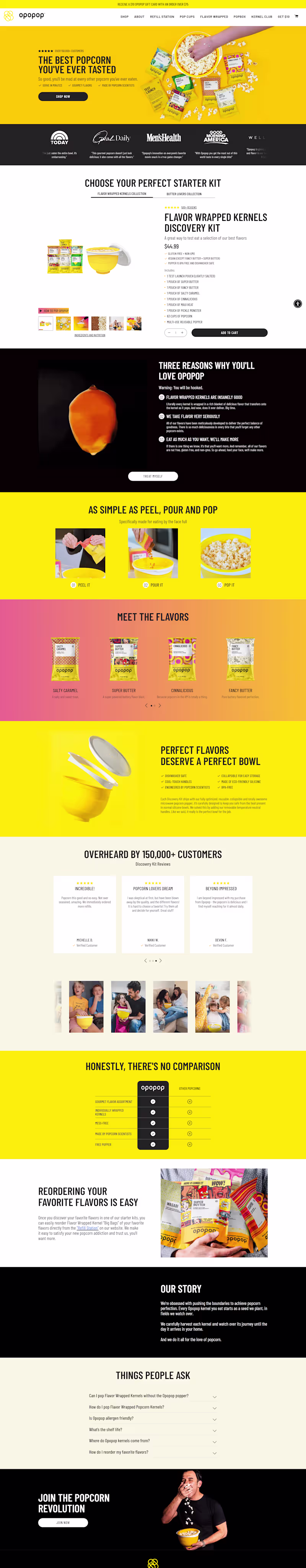 Cover image for OPOPOP - Popcorn Landing Page