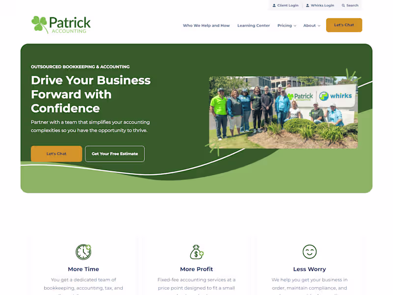 Cover image for Patrick Accounting – Smart Accounting for Small Businesses P...