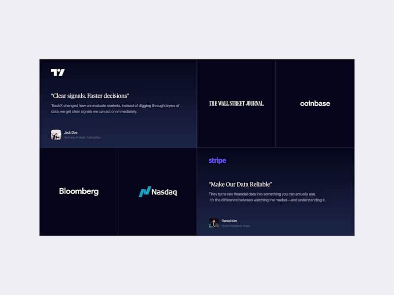 Cover image for TrackX - Testimonials Section