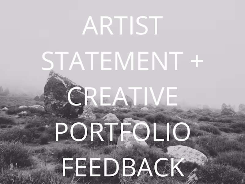 Cover image for Artist Statement & Creative Portfolio Feedback