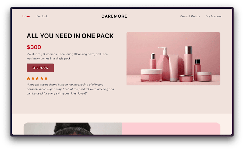Cover image for Premium Skin care website