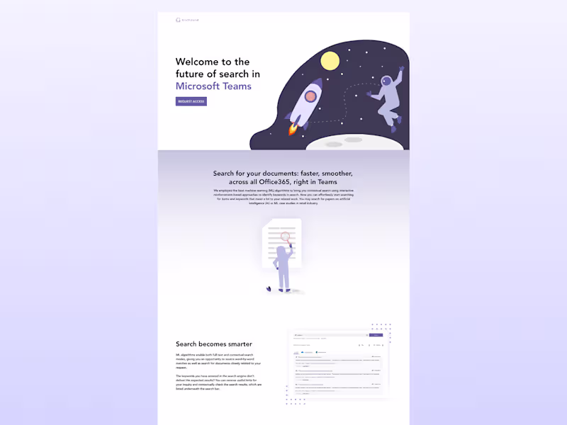 Cover image for Space-themed chatbot landing page design