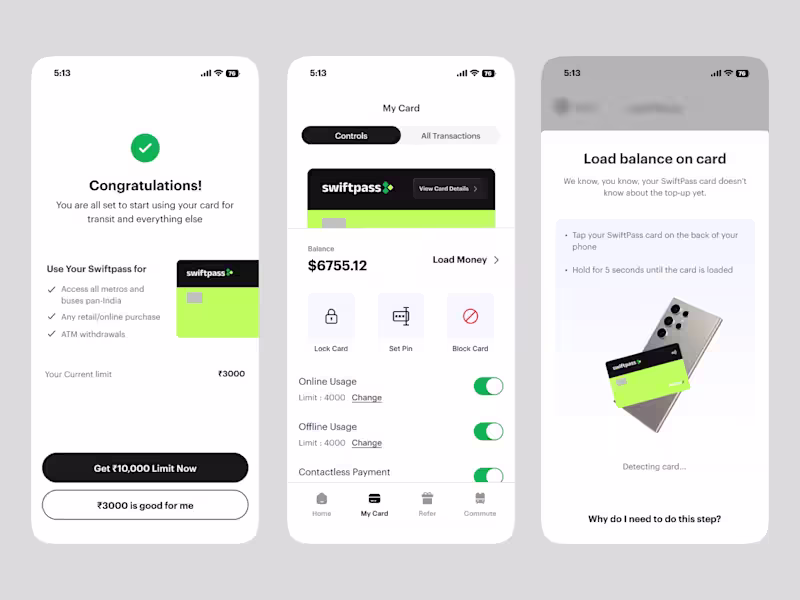 Cover image for NCMC Card App Design and Development for SwiftPass