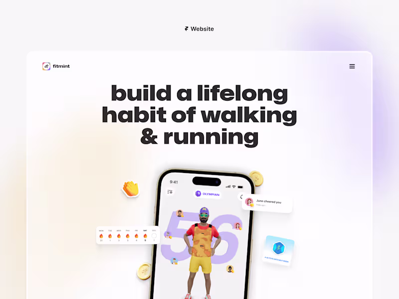 Cover image for Animated Website Design for FitMint