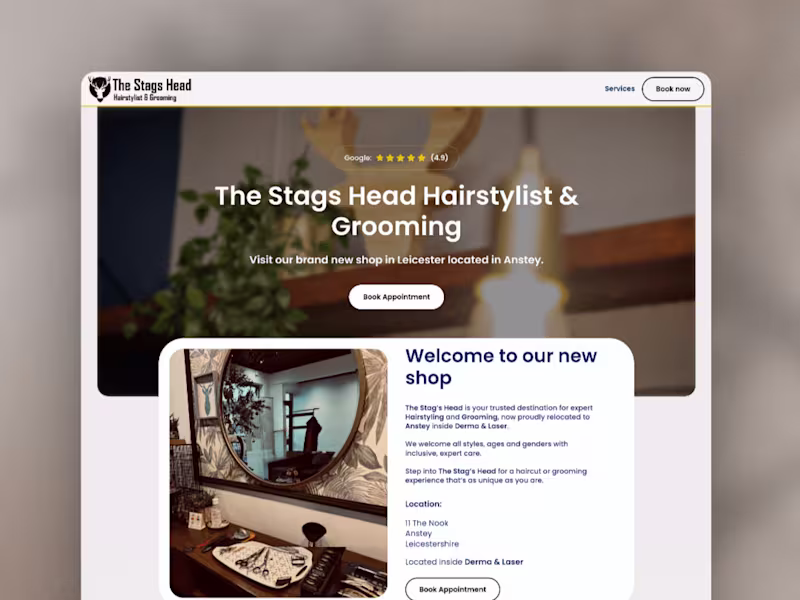 Cover image for Website Redesign for a Modern Barber Shop
