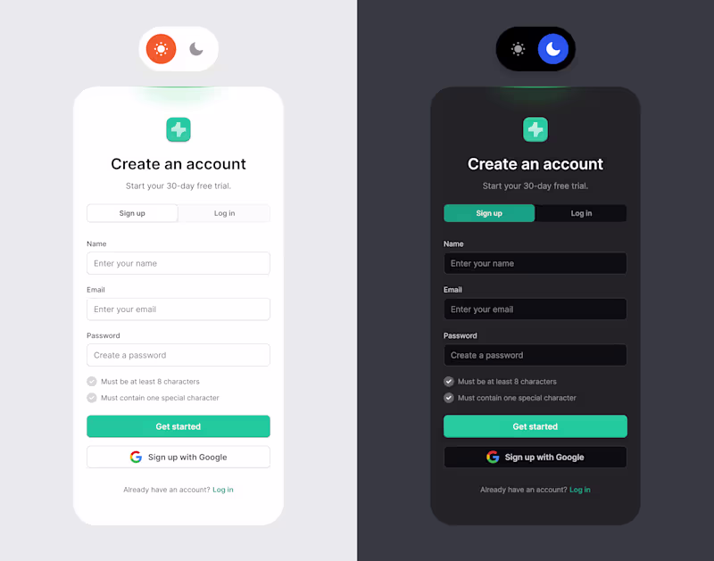 Cover image for Sign Up exploration - Light