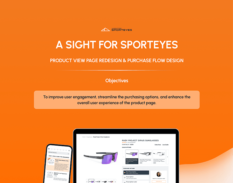 Cover image for Sporteyes - PRODUCT VIEW & PURCHASE FLOW DESIGN :: Behance