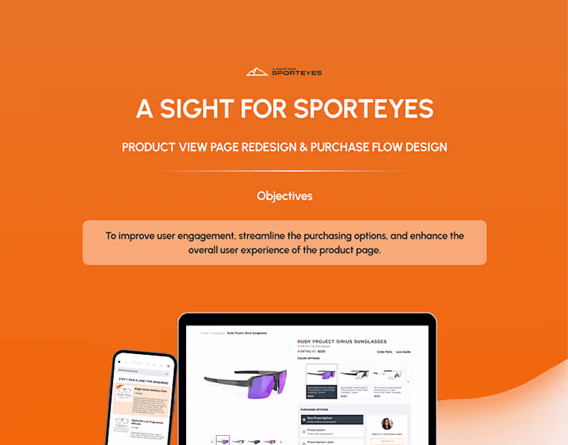 Cover image for Sporteyes - PRODUCT VIEW & PURCHASE FLOW DESIGN :: Behance