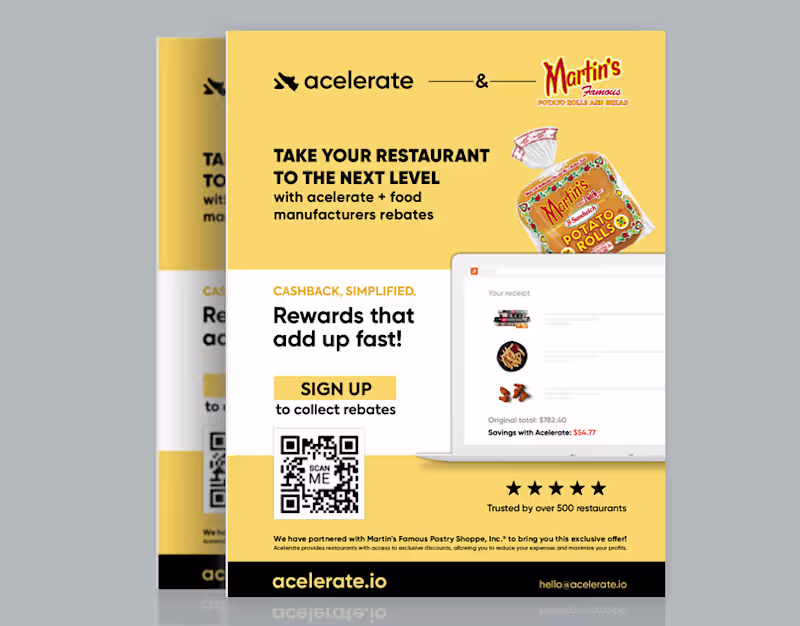 Cover image for Black yellow flyer design for acelerate, martins potato on Beha…