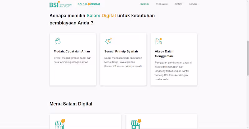 Cover image for Financial Support Web for SMEs (Salam Digital)